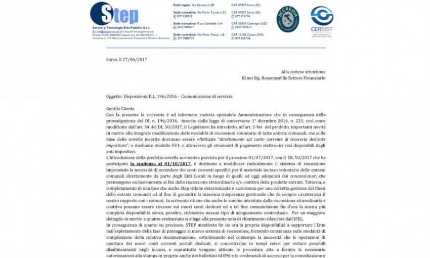 Modifiche introdotte dal D.L. 196/2016 e s.m.i. D.L. 50/2017